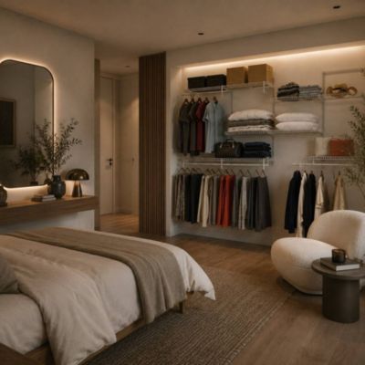 Dressing crémaillère - Étagère mural industriel - Modulables - Blanc - 47 pièces - 2,38x1,22M