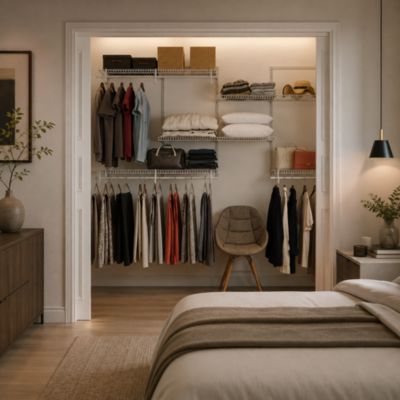 Dressing crémaillère - Étagère mural industriel - Modulables - Blanc - 47 pièces - 2,38x1,22M