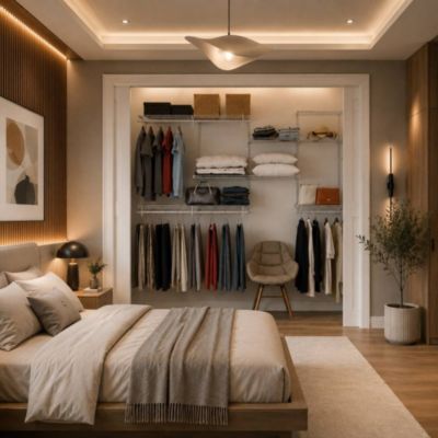 Dressing crémaillère - Étagère mural industriel - Modulables - Blanc - 47 pièces - 2,38x1,22M