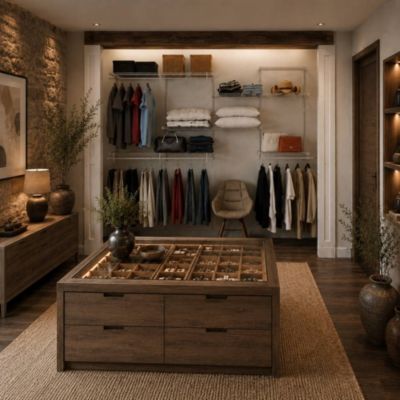 Dressing crémaillère - Étagère mural industriel - Modulables - Blanc - 47 pièces - 2,38x1,22M