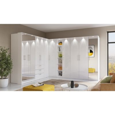 Dressing dangle MODULO Blanc brillant LED & étagères inclus ...