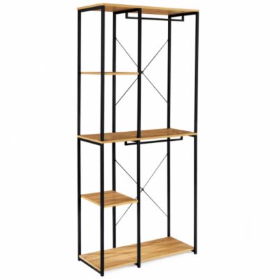 Dressing double penderie étagères L. 90 cm DETROIT design industriel
