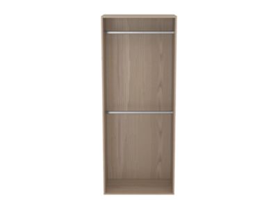 Dressing effet chêne double penderie GoodHome Atomia H. 187,5 x L. 75 x P. 45 cm