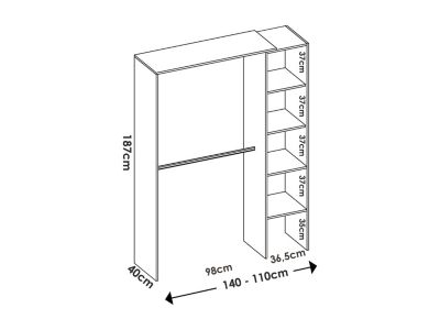 Dressing extensible - L110/140 cm - Blanc - BELVANA