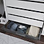 Dressing ouvert avec tiroirs et portes chaussures blanc GoodHome Atomia H. 225 x L. 250 x P. 58 cm