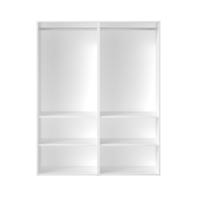 Dressing ouvert blanc double penderie avec 4 tablettes, H.187 x L.150 x P.45 cm, GoodHome Atomia