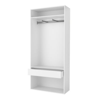 Dressing ouvert blanc GoodHome Atomia H. 225 x L. 100 x P. 45 cm