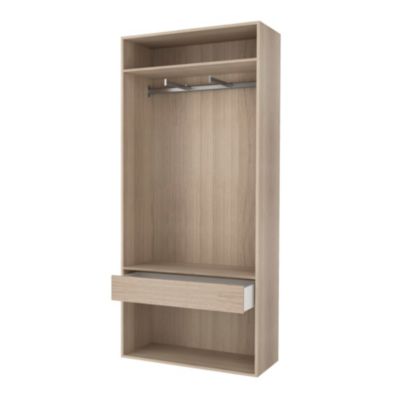 Dressing ouvert décor chêne GoodHome Atomia H. 225 cm x L. 100 cm x P. 45 cm Castorama