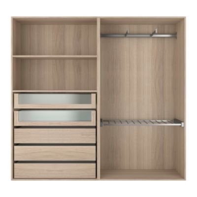 Dressing ouvert effet chêne GoodHome Atomia H. 187,5 x L. 200 x P. 45 cm