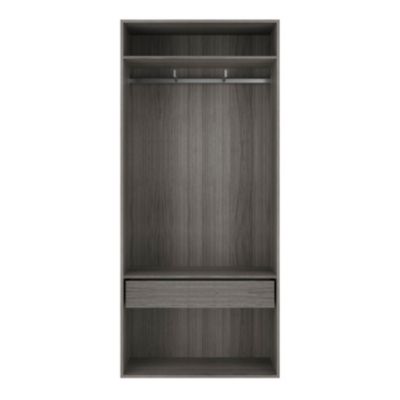 Dressing ouvert effet chêne grisé GoodHome Atomia H. 225 x L. 100 x P. 45 cm