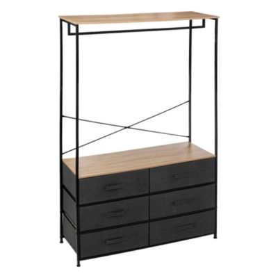Dressing penderie avec 6 tiroirs TISSA
