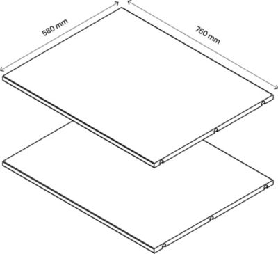 Dressing sous pente et/ou comble blanc GoodHome Atomia H. 225 x L. 225 x P. 58 cm