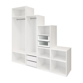 Dressing sous pente et/ou comble blanc GoodHome Atomia H. 225 x L. 225 x P. 58 cm