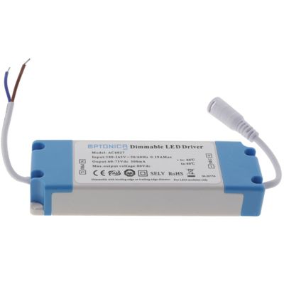 Driver LED Dimmable 220V 20-30x1W 300mA Compact Optonica