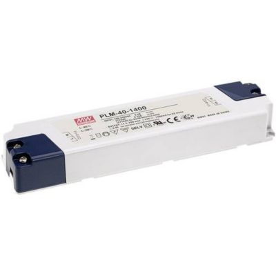 Driver LED MEAN WELL PLM-25-700 25 W, 21-36 V DC, 700 mA, 110-295 V AC, boîtier plastique IP30