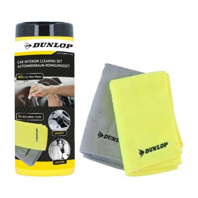 DUNLOP Chiffon Microfibre 35x40cm 300gsm - Nettoyage Humide & Sec, Lavable & Réutilisable, Haute Absorption, Entretien Auto