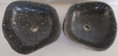 duo double vasque en pierre 42x41cm  53A