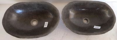 duo double vasque en pierre 44x30cm 49A
