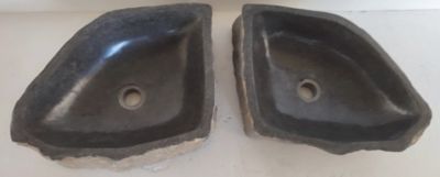 duo double vasque en pierre 44x36cm ref 59A