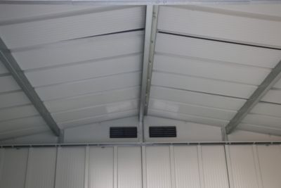Duramax Abri de jardin métal - 4,75m² - kit ancrage - Anthracite
