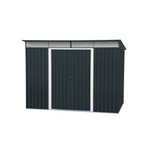 Duramax Abri de jardin métal - 4,84m² - kit ancrage - Anthracite