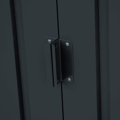 Duramax Abri de jardin métal - 4,84m² - kit ancrage - Anthracite