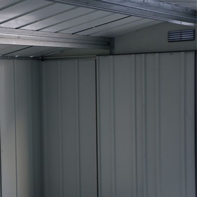 Duramax Abri de jardin métal - 7,79m² - kit ancrage - Anthracite