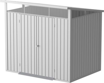 Duramax Abri de jardin métal MODERN - 4,45m² - Mono pente - Aluminium blanc