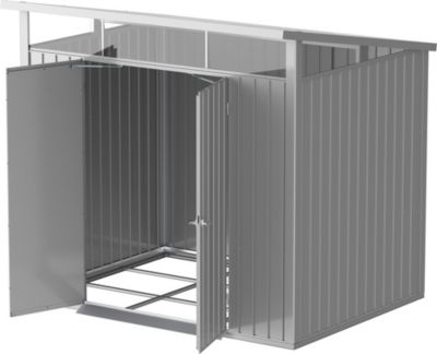 Duramax Abri de jardin métal MODERN - 4,45m² - Mono pente - Aluminium blanc