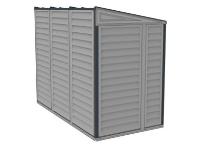 Duramax Abri de Jardin PVC Adossable  4X8 - gris anthracite