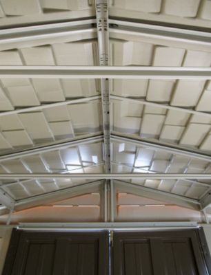 Duramax Abri PVC Woodstyle PREMIUM - 10,56m² - Kit fondation + 1 fenêtre - Beige