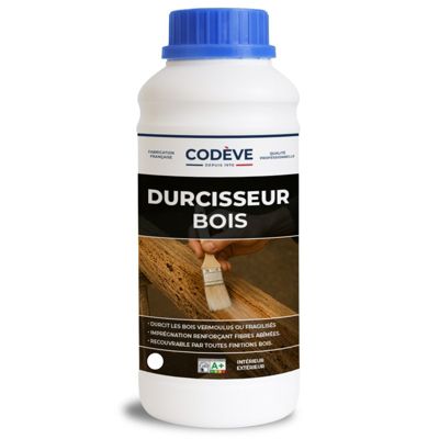 Durcisseur Bois - 1 L   - Codeve Bois - Pour Le Durcissement D'un Bois Vermoulu, Friable, Ramolli Ou Pourri.