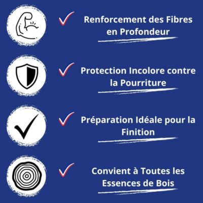 Durcisseur Bois -  5 L   - Codeve Bois - Pour Le Durcissement D'un Bois Vermoulu, Friable, Ramolli Ou Pourri.