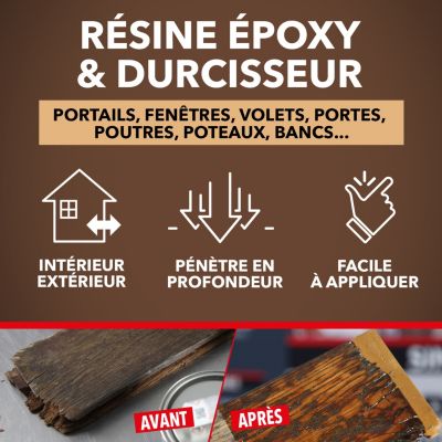 Durcisseur bois abîmés par l'humidité Sintobois 250g