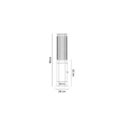 Dx 706200- Chauffage de terrasse à pellets 6,86 kW "PATIO HEAT" 26 x 26 x 95 cm-