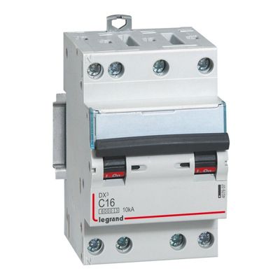 DX3  Disjoncteur 4P courbe C 16A 6kA/10kA 3M - LEG407907