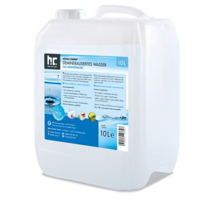 Eau Déminéralisée Pure  40 x 10 L, Idéale Pour Radiateurs, Fers À Vapeur & Plus