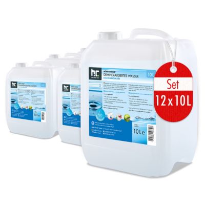 Eau Déminéralisée Pure  40 x 10 L, Idéale Pour Radiateurs, Fers À Vapeur & Plus