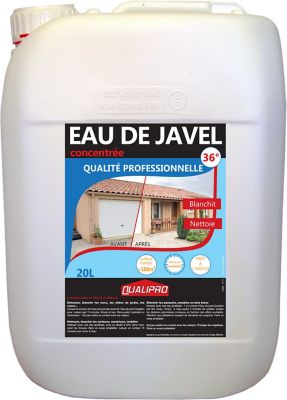 Eau de javel concentrée qualité professionnelle 9,6% 36° 20L Qualipro