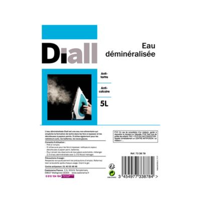 Eau déminéralisée anti-calcaire et anti-tartre Diall 5L