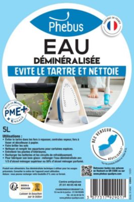 Eau déminéralisée anti-tartre Phébus 5L