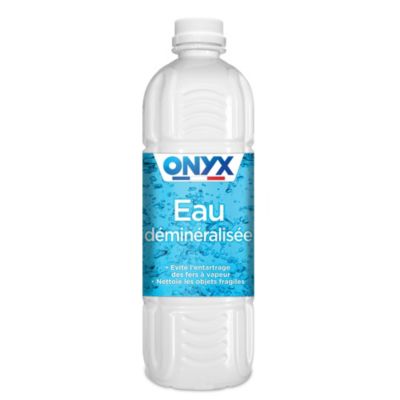 Eau déminéralisée pour fers à vapeur et des décolleuses papiers peints 1L Onyx