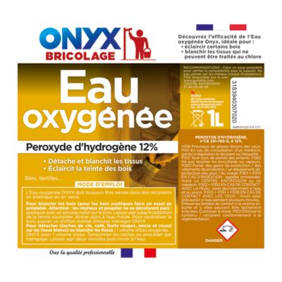Eau Oxygénée 12% pour bois et textiles Onyx 1L