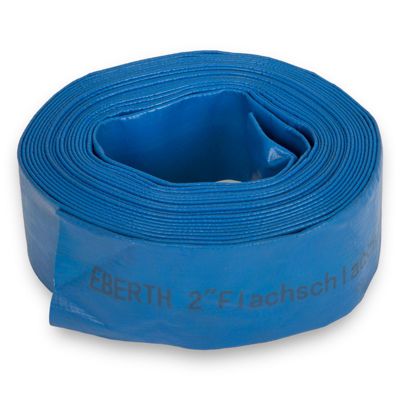 EBERTH 2" Tuyau d'arrosage Tuyau Plat Pour Pompe, Longueur 10m, 2 Pouce, Diamètre 52mm, Flexible, PVC Résistant
