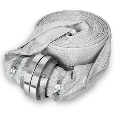 Tuyau Plat Industriel C-52 40m Avec Raccords Storz - Tuyau De Construction Pour Pompe à Eau, 10 Bar