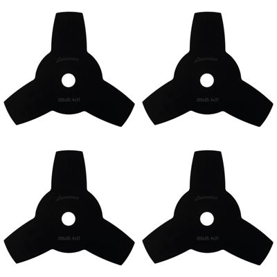EBERTH 4X Lame à broyer (4 pièces), 255mm, alésage 25,4mm, 3 dents, acier inox, couteau à broyer pièce de rechange