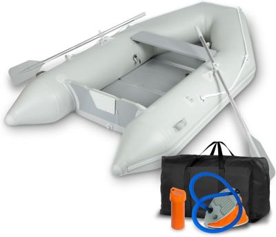 EBERTH Bateau Gonflable PVC Robuste 3 Personnes + 1 enfant jusqu'à 484kg