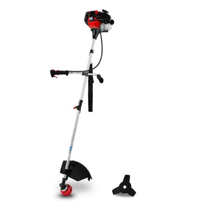 EBERTH Débroussailleuse à Essence, Multitool 2 en 1 avec Tête à Fil et Lame à Trois Dents, 52CC, 2,2kW, Moteur 3CV