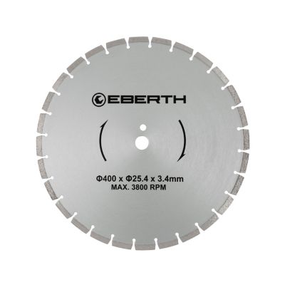 EBERTH Disque à tronçonner diamanté pour la pierre, Disque diamant de 400 mm de diamètre, alésage de 25,4 mm, épaisseur de 3,4 mm