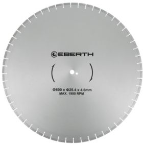 EBERTH Disque à tronçonner diamanté pour la pierre, Disque diamant de 800 mm de diamètre, alésage de 25,4 mm, épaisseur de 4,6 mm
